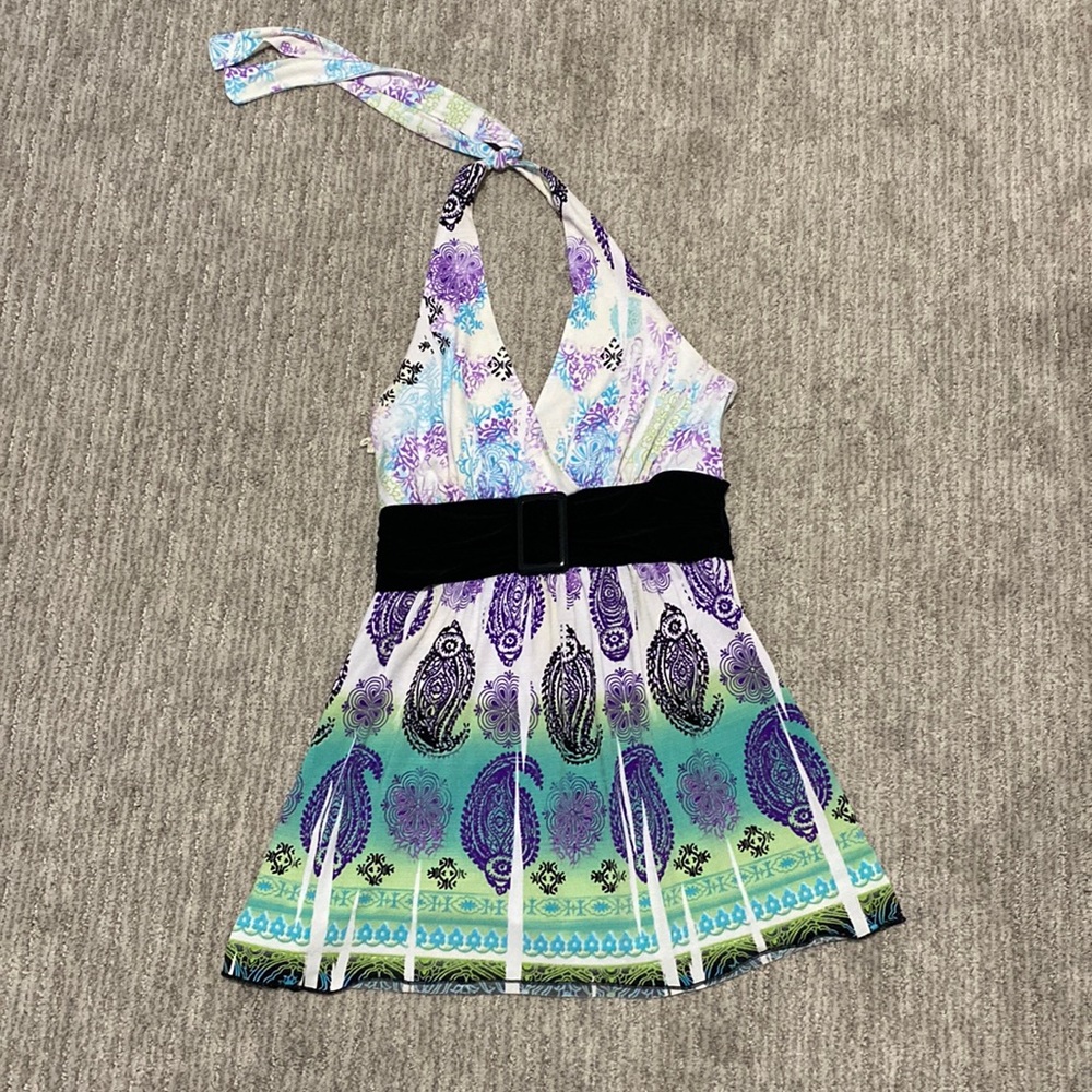 Multi colored halter top